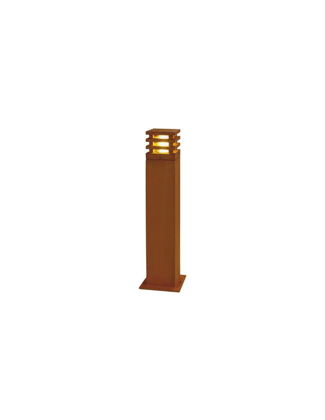 RUSTY LED 70 carré, luminaire extérieur, fonte rouillée, LED 3000K, IP55