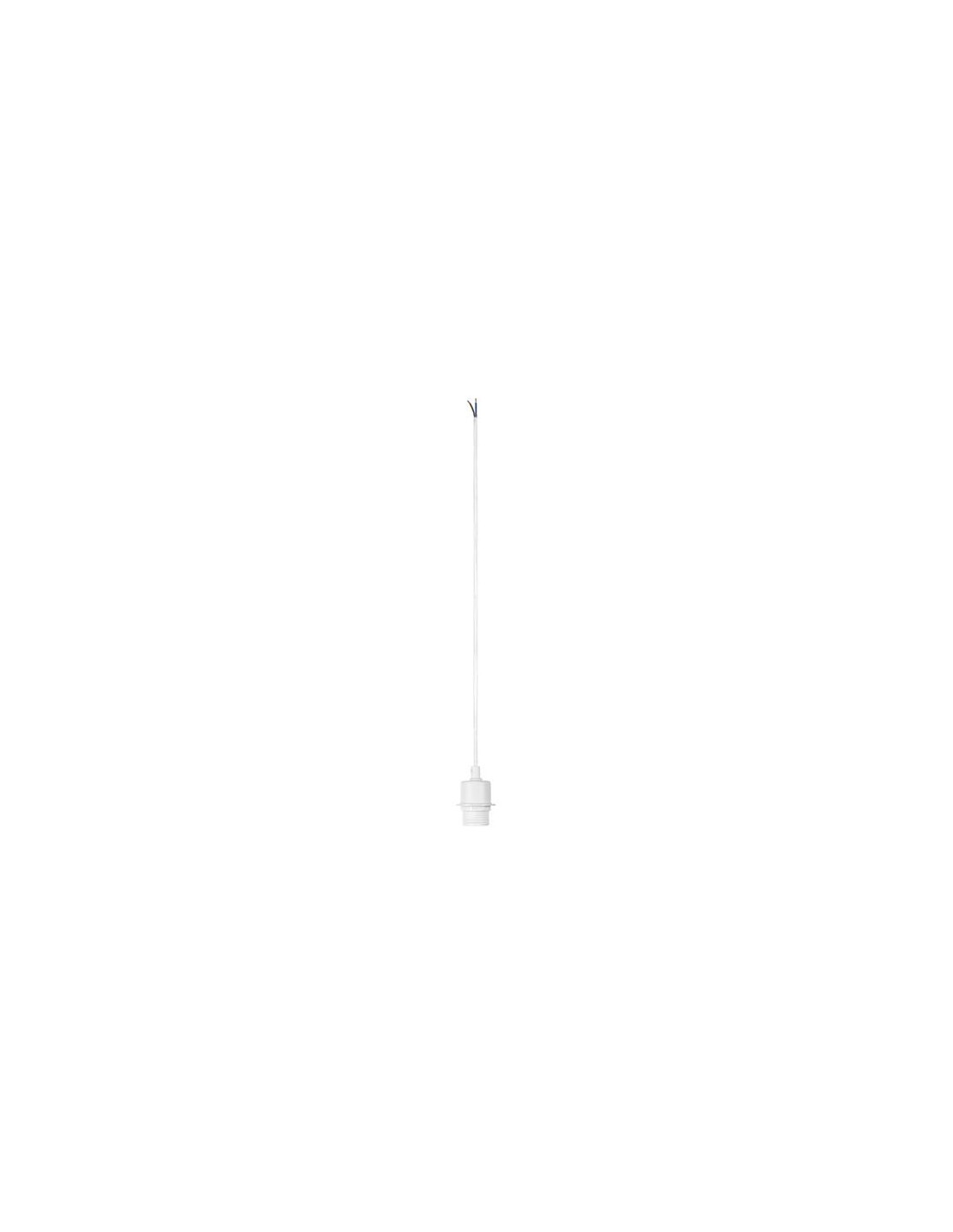 FENDA suspension E27 60W acier/plastique sans roset/sans blindage blanc