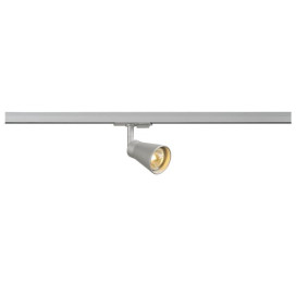 AVO railspot QPAR51/GU10 50W acier rond diam.6cm argent incl. 1F.-adapteur