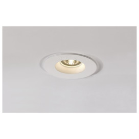 PLASTRA plafonnier encastré QPAR51/GU10 35W plâtre/acier rond blanc