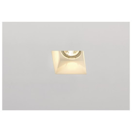 PLASTRA plafonnier encastré QPAR51/GU10 35W plâtre/acier carré blanc