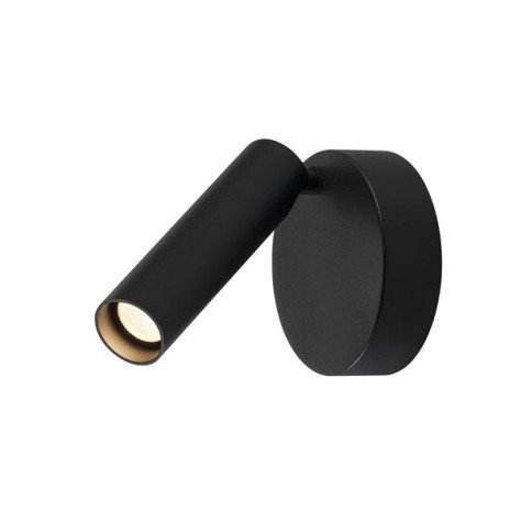 KARPO applique/plafonnier apparent LED 7,5W 3000K alu/acier simple rond noir dim