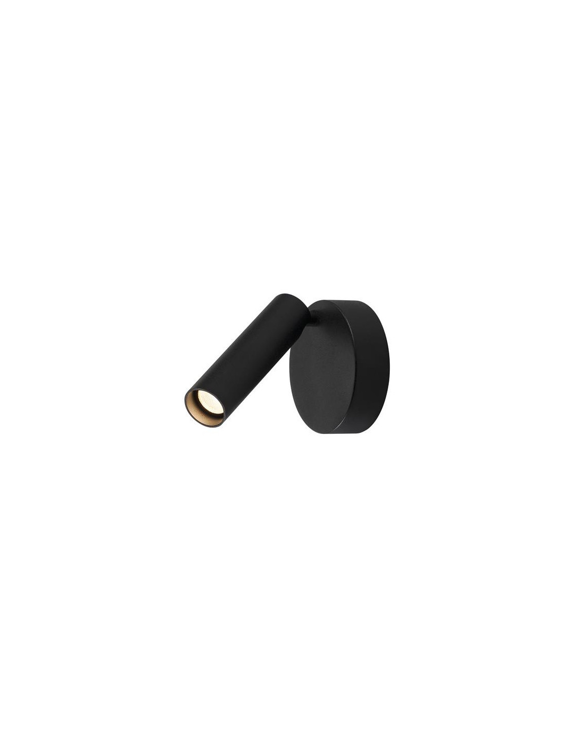 KARPO applique/plafonnier apparent LED 7,5W 3000K alu/acier simple rond noir dim