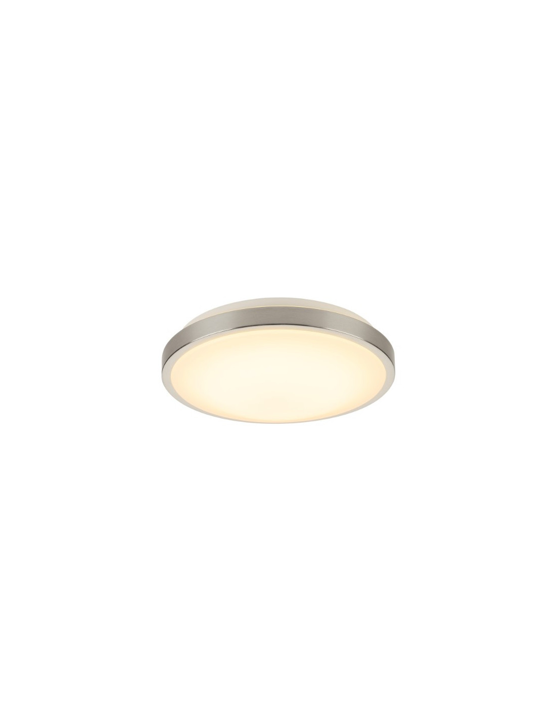 THALLIA plafonnier apparent LED 4x3W 3000K acier/PMMA rond alu brossé