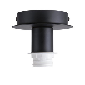 FENDA plafonnier apparent A60/E27 60W acier noir sans blindage