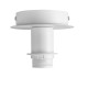FENDA plafonnier apparent A60/E27 60W acier blanc sans blindage