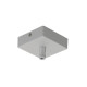 Patère pour GLENOS gris argent 8,5x8,5x2,7cm