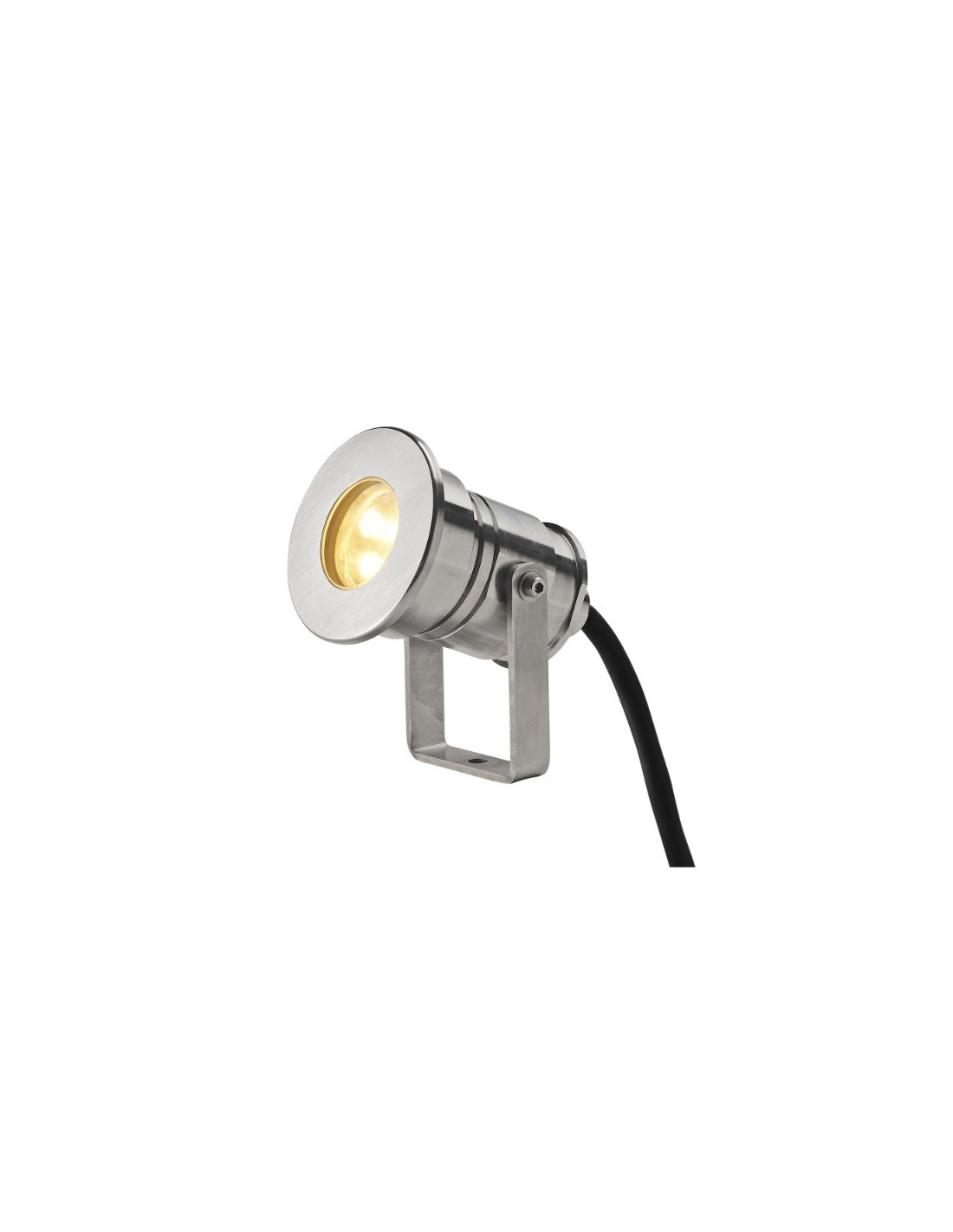 DASAR projecteur applique/borne/plaf app LED 7W 3000K 40° alu/verre IP68 inox