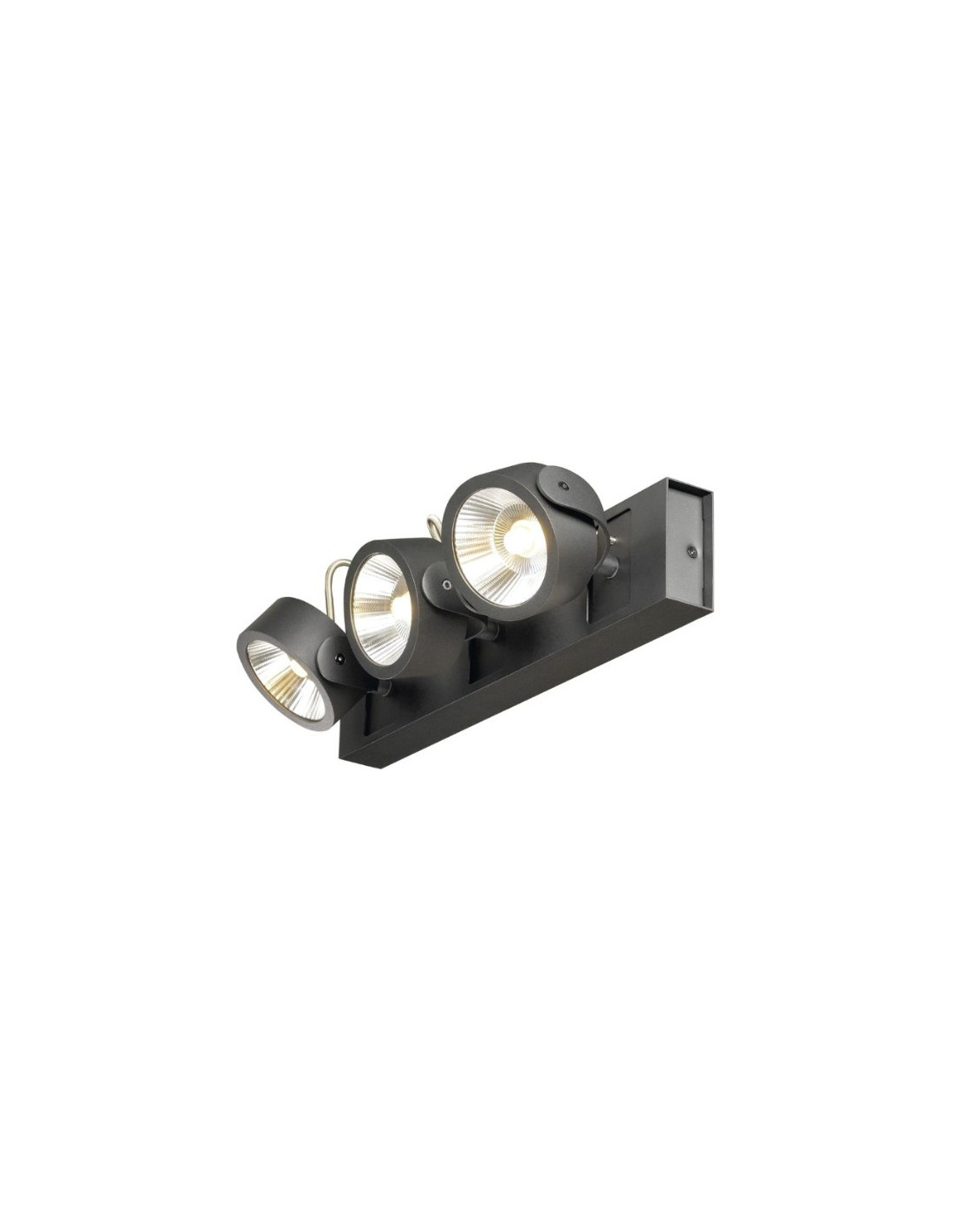 Kalu LED 3 applique/plafonnier noir LED 47W 3000K 60°