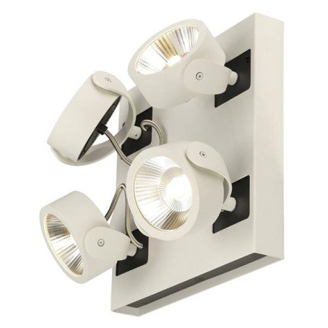 Kalu LED 4 applique/plafonnier carré blanc/noir LED 60W 3000K 60°