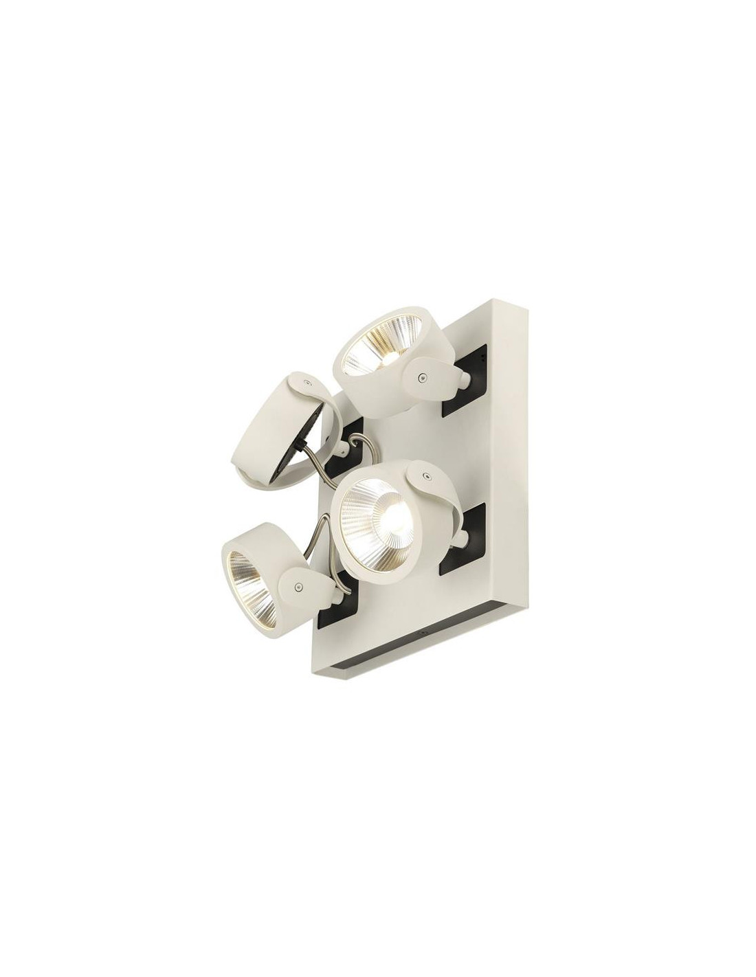 Kalu LED 4 applique/plafonnier carré blanc/noir LED 60W 3000K 60°