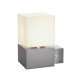 Square wl applique extérieure alu brossé E27 max 20W IP44