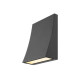 Delwa wide LED applique extérieure noir LED 10W 3000K 100° IP44