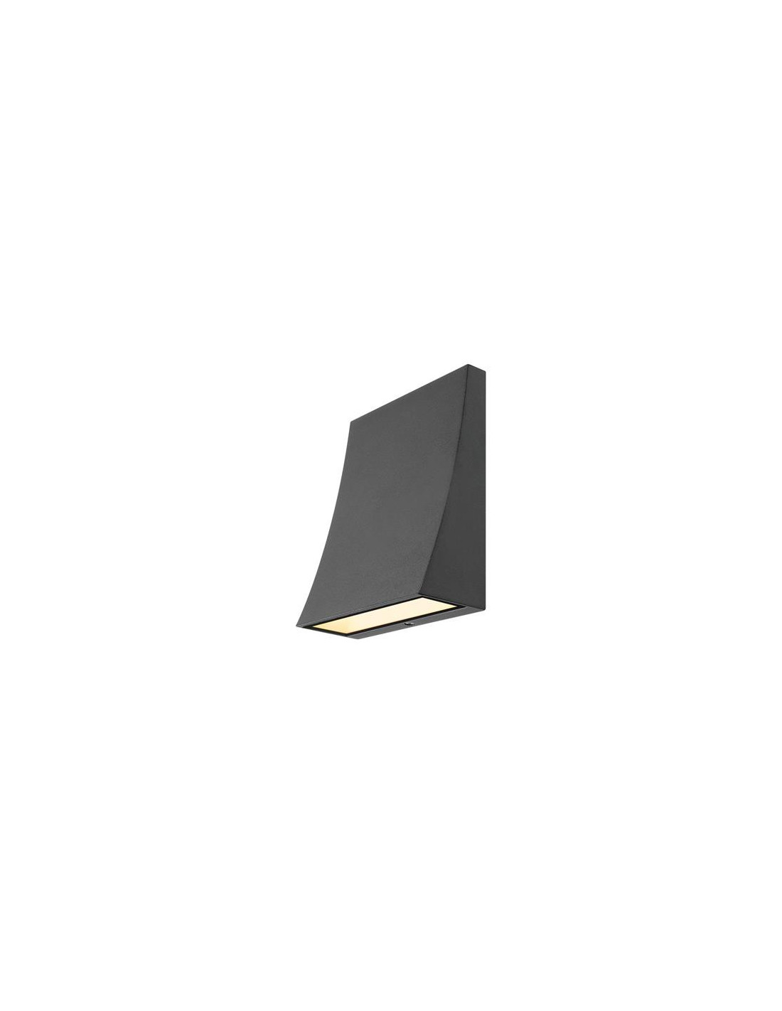 Delwa wide LED applique extérieure noir LED 10W 3000K 100° IP44
