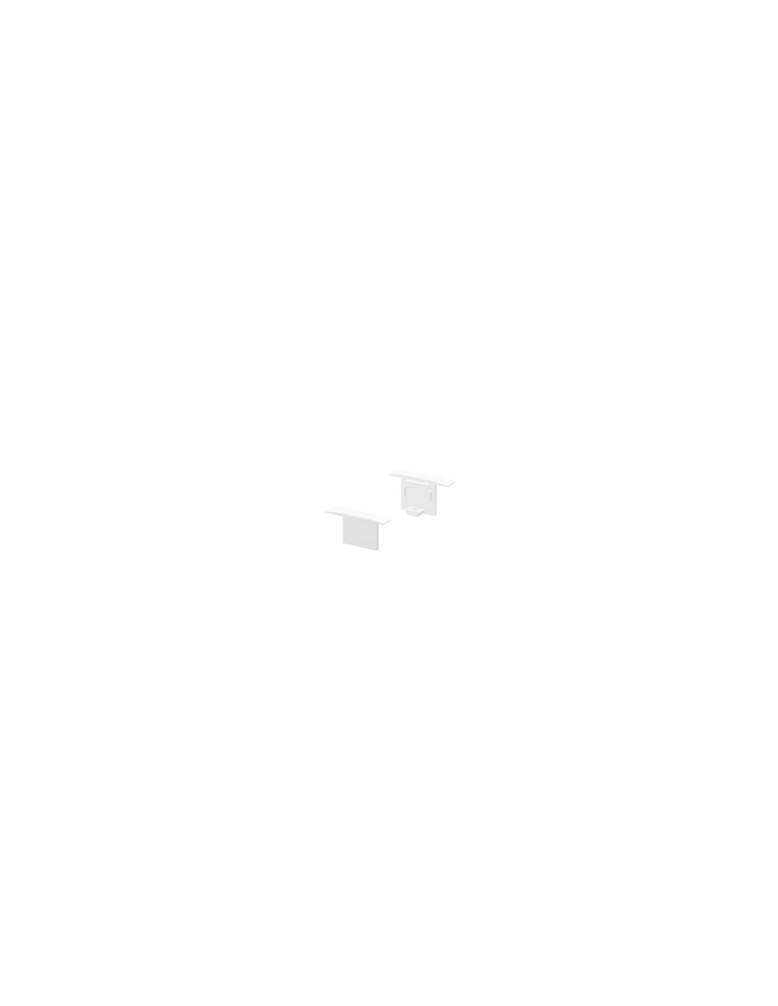 Grazia 10 embouts pour profil encastré 2pcs. blanc