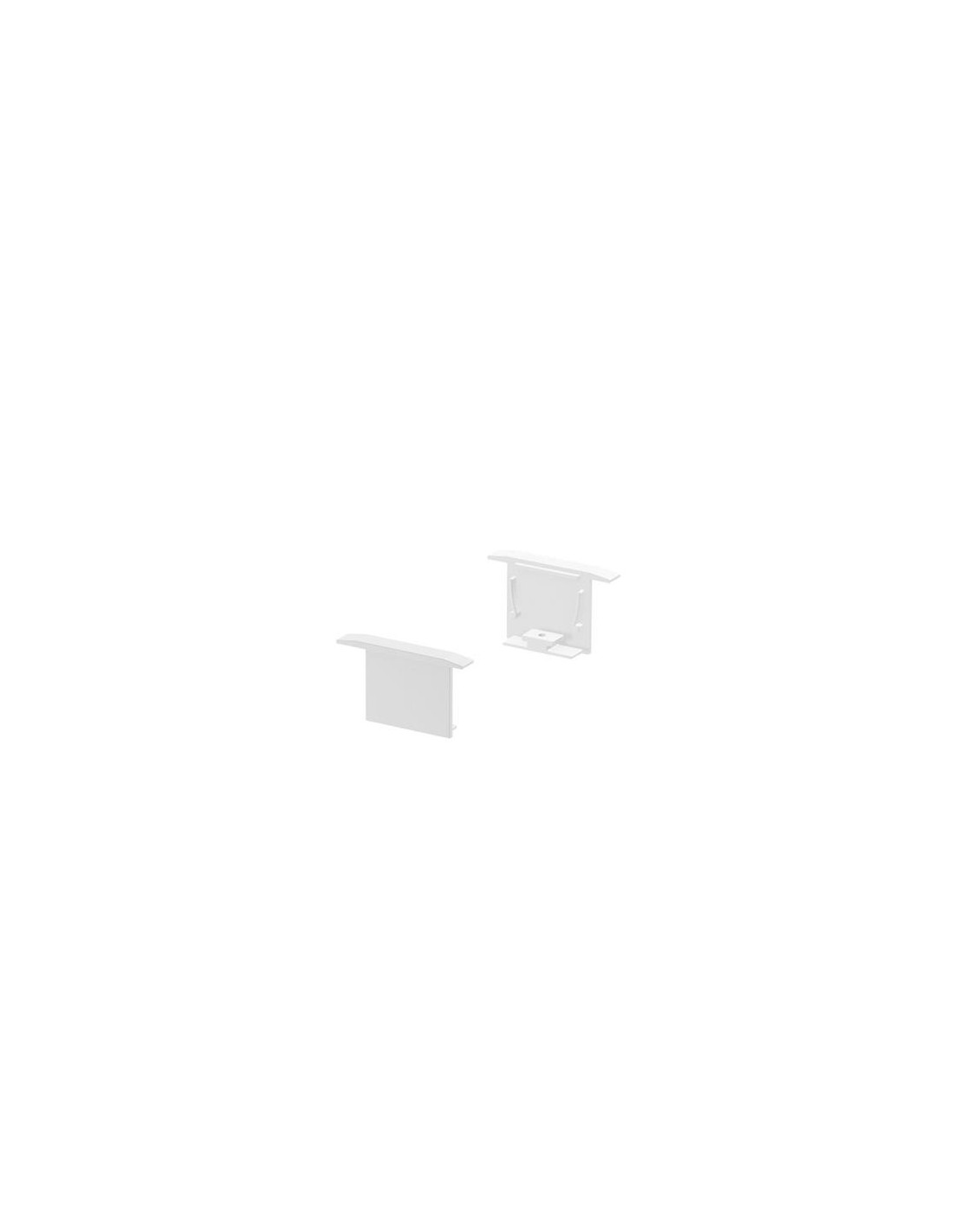 Grazia 20 embouts pour profil encastré 2pcs. blanc