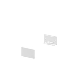 Grazia 20 embouts pour profil plat strié 2pcs. blanc