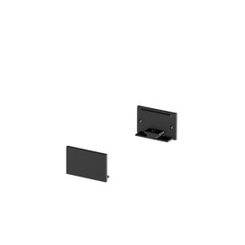 Grazia 20 embouts pour profil plat strié 2pcs. noir