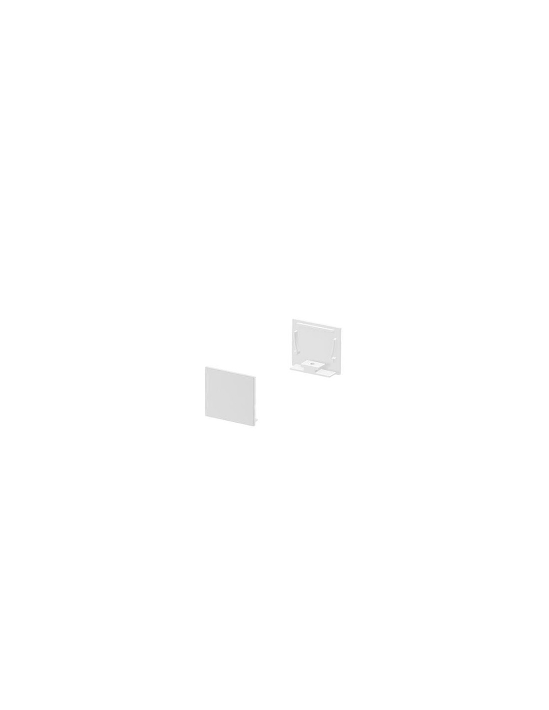 Grazia 20 embouts pour profil standard strié 2pcs. blanc