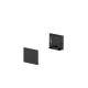 Grazia 20 embouts pour profil standard strié 2pcs. noir
