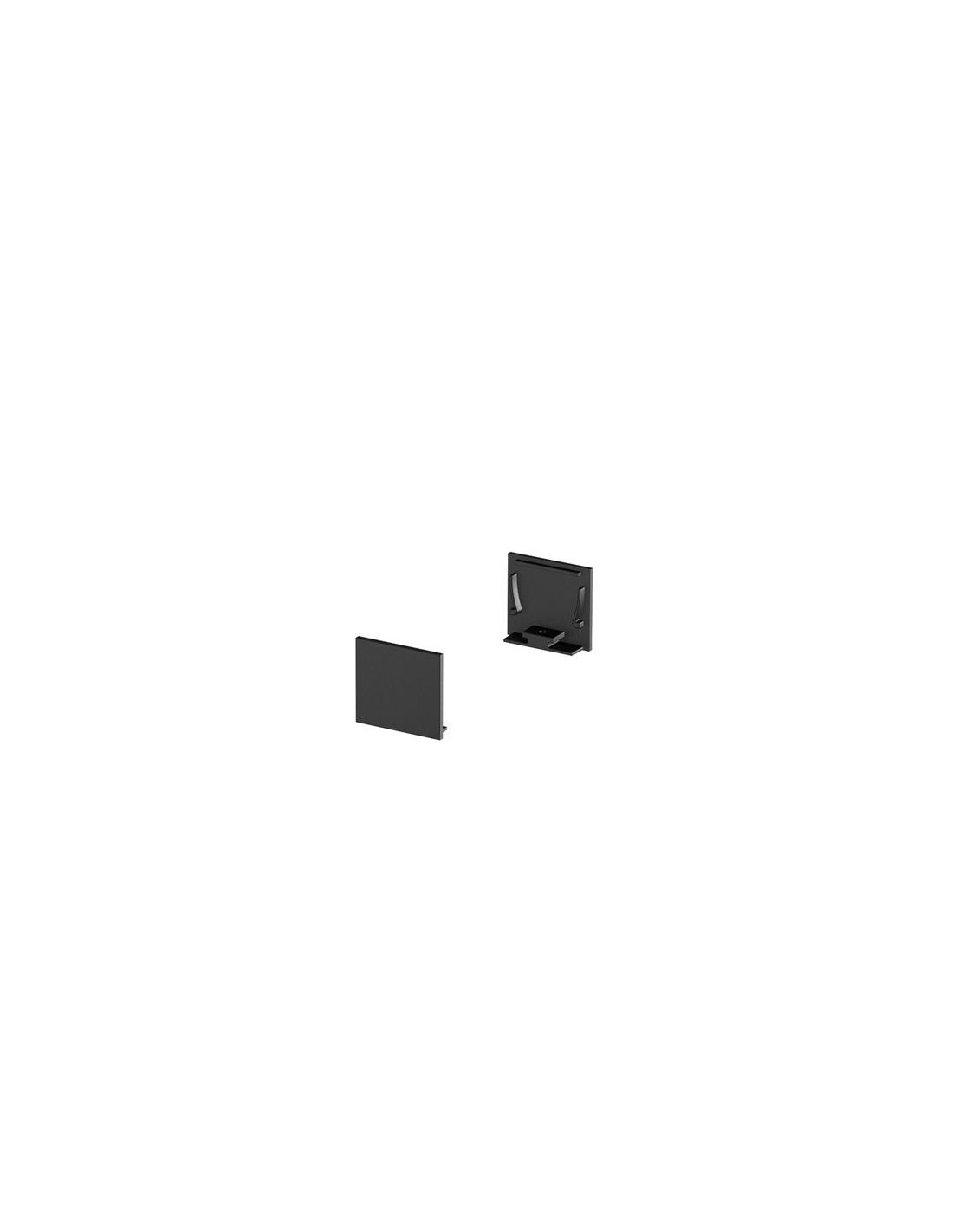 Grazia 20 embouts pour profil standard strié 2pcs. noir