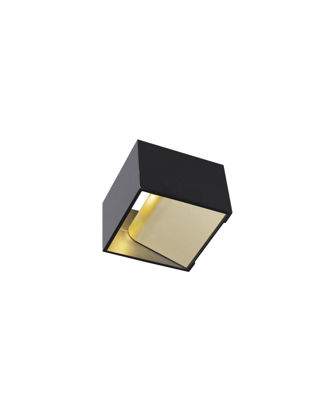 Logs in applique noir/laiton LED 12W 2000K-3000K dim to warm