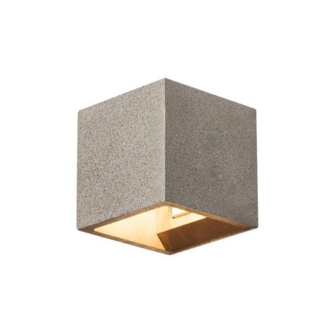Concrete cube applique grès noir qt14 max 25W