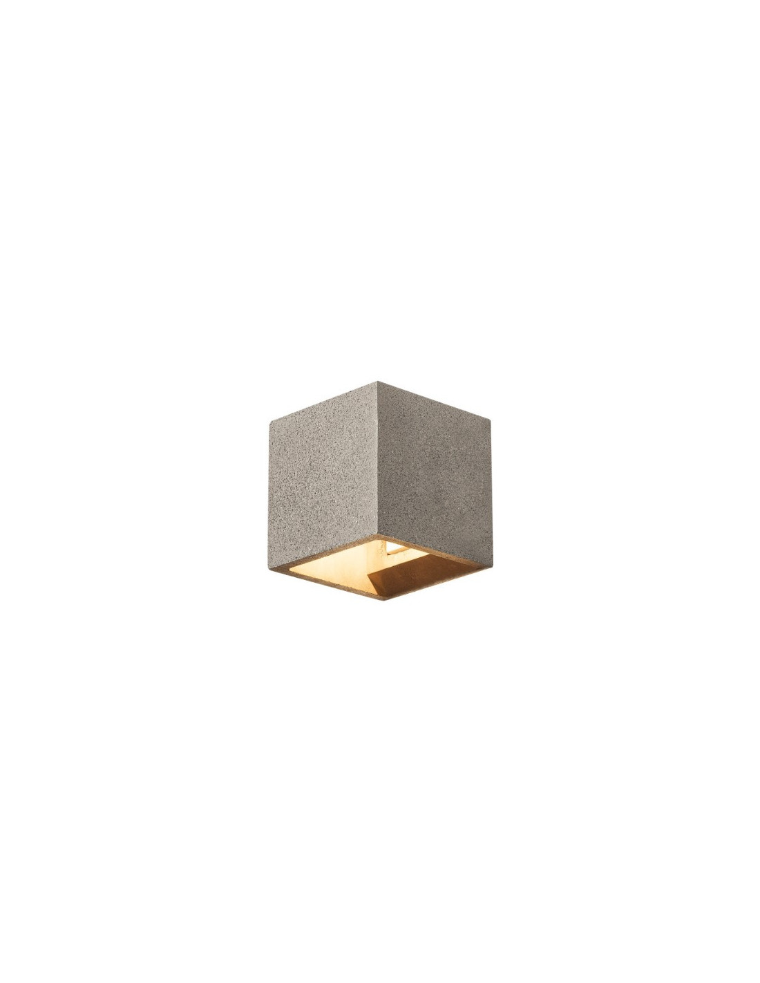 Concrete cube applique grès noir qt14 max 25W