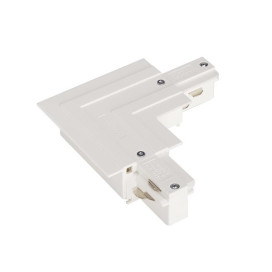Eutrac connecteur 90° rail 3 allumages à encastr blanc RAL9016 terre extérieure