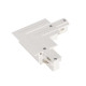 Eutrac connecteur 90° rail 3 allumages à encastr blanc RAL9016 terre extérieure