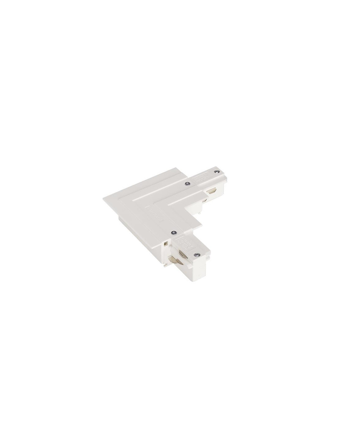 Eutrac connecteur 90° rail 3 allumages à encastr blanc RAL9016 terre extérieure
