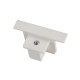 Eutrac embout pour rail 3 allumages à encastrer blanc RAL9016