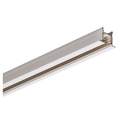 Eutrac rail 3 allumages à encastrer blanc RAL9016 3m