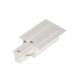 Eutrac alimentation pour rail 3 allumages à encastrer blanc RAL9016 terre gauche