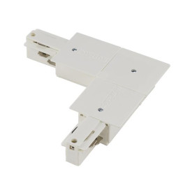 Eutrac connecteur 90° rail 3 allumages à encastr blanc RAL9016 terre intérieure