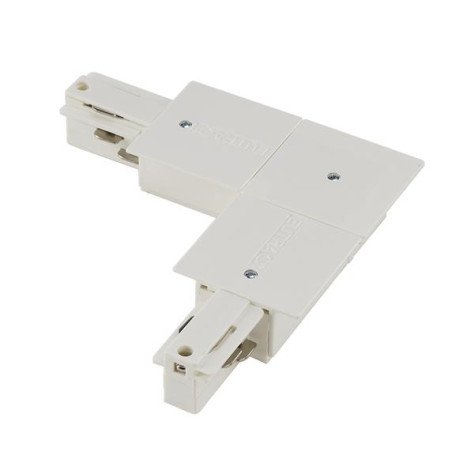 Eutrac connecteur 90° rail 3 allumages à encastr blanc RAL9016 terre intérieure