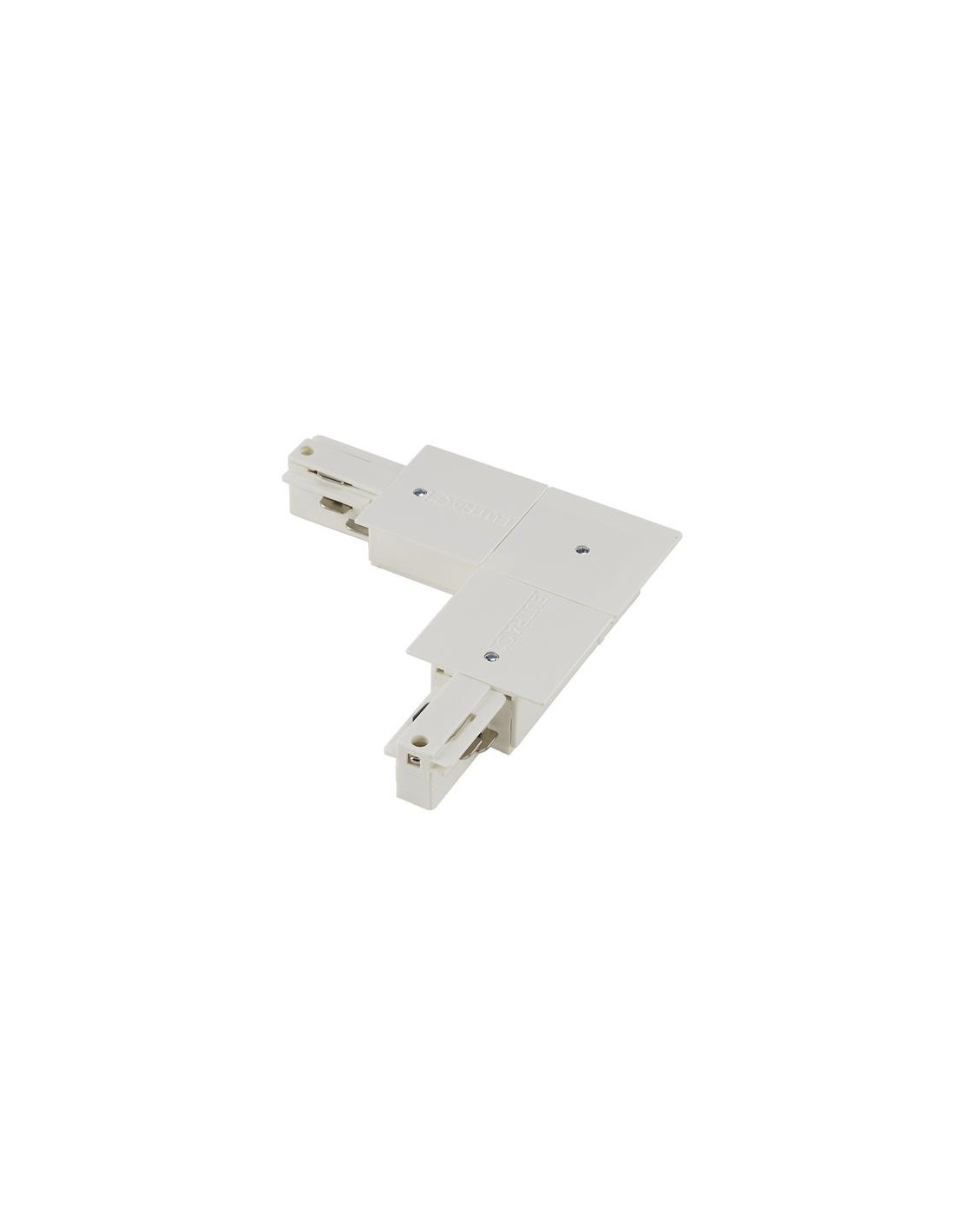 Eutrac connecteur 90° rail 3 allumages à encastr blanc RAL9016 terre intérieure