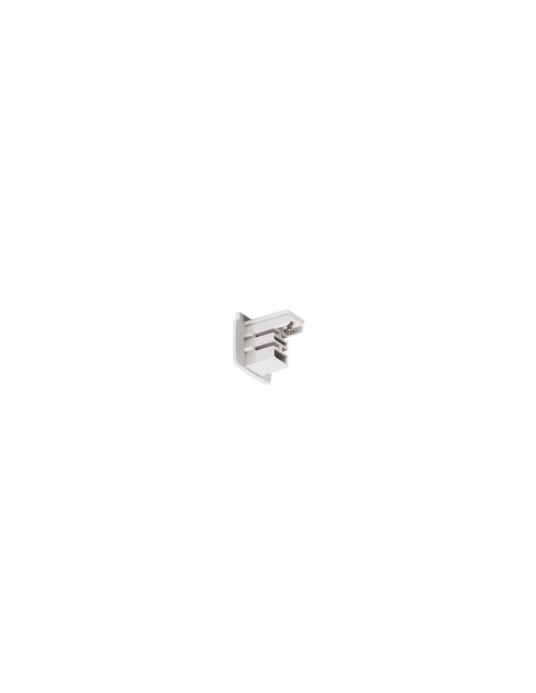 Embout pour rail triphasé S-track blanc signal.
