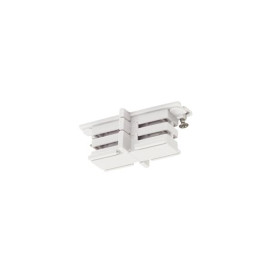 mini-connecteur pour rail triphasé S-track isolé blanc signal.