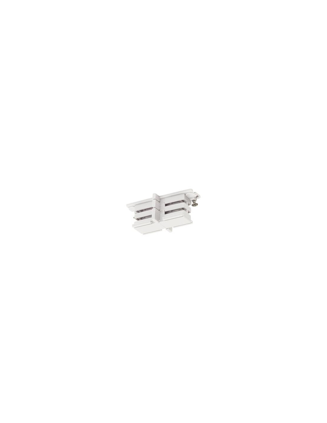 mini-connecteur pour rail triphasé S-track isolé blanc signal.