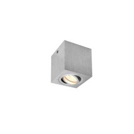 Plafonnier indoor apparent Triledo Single QPAR51 alu brossé max 10W