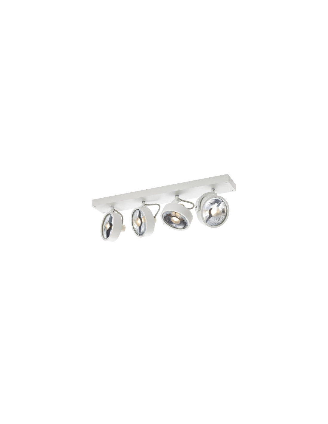Applique/plafond indoor apparent Kalu CW quad QPAR111 blanc 4x75W