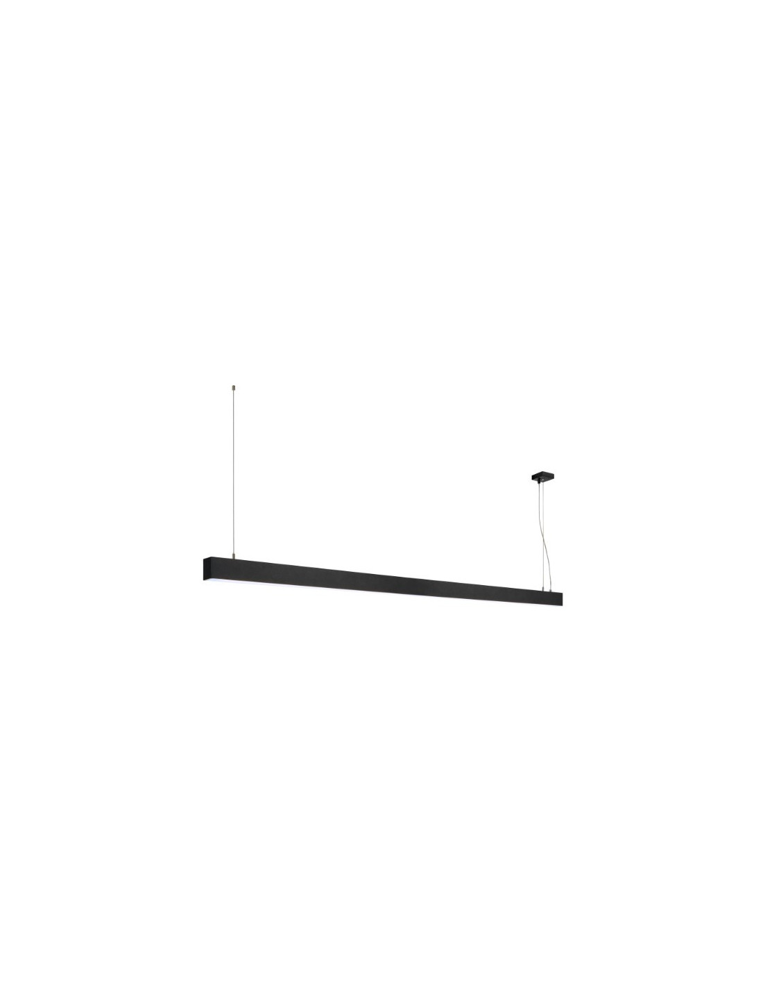 Suspension Glenos noir mat 2m 103W 4000K