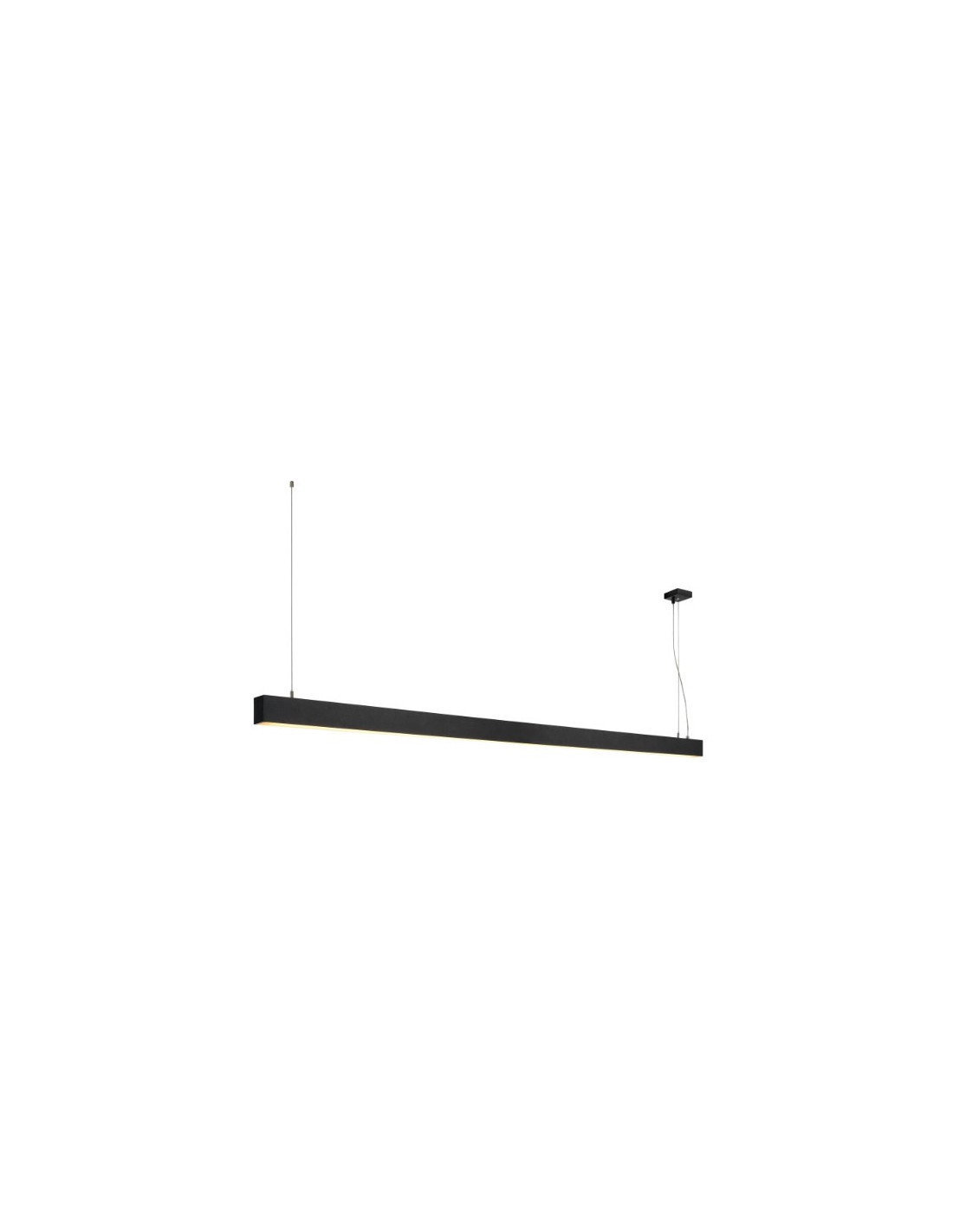 Suspension Glenos noir mat 2m 103W 3000K