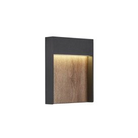 Flatt applique en saillie extérieure LED 3000K IP65 anthracite/brune