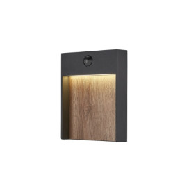 Flatt sensor applique en saillie extérieure LED 3000K IP65 anthracite/brune