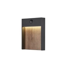 Flatt sensor applique en saillie extérieure LED 3000K IP65 anthracite/brune