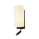 Quadrass spot applique apparente indoor avec spot LED et douille E27 noire