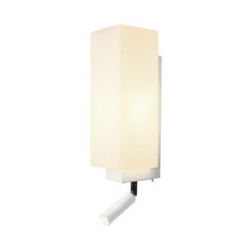 Quadrass spot applique apparente indoor avec spot LED et douille E27 blanche