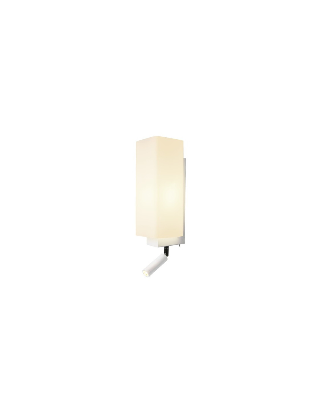 Quadrass spot applique apparente indoor avec spot LED et douille E27 blanche